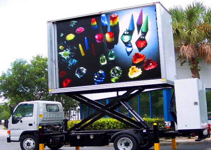 Mobilny montowany na przyczepie ekran LED Reklama samochodowa Wyświetlacz wideo LED 8mm Pixel Pitch dostawca